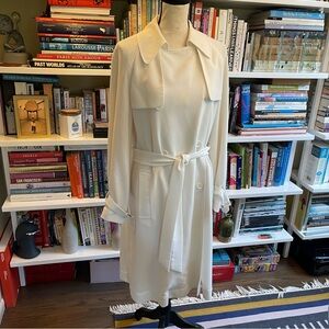 Jenni Kayne Ivory Crepe Trench Coat